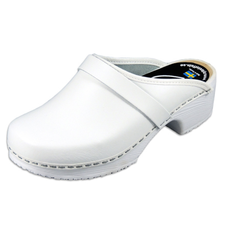 Classic White PU Womens Clogs