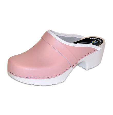 Classic Pink PU Womens Clogs