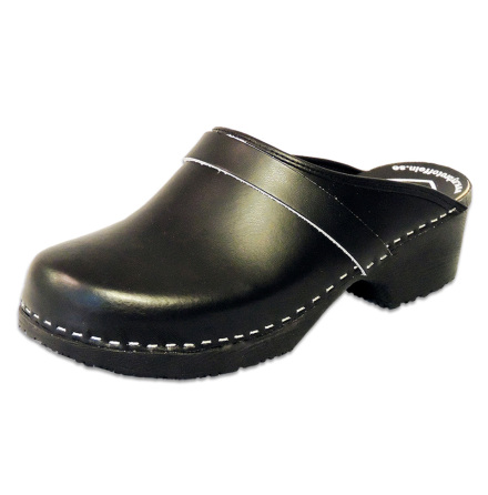 Classic Black PU Mens Clogs