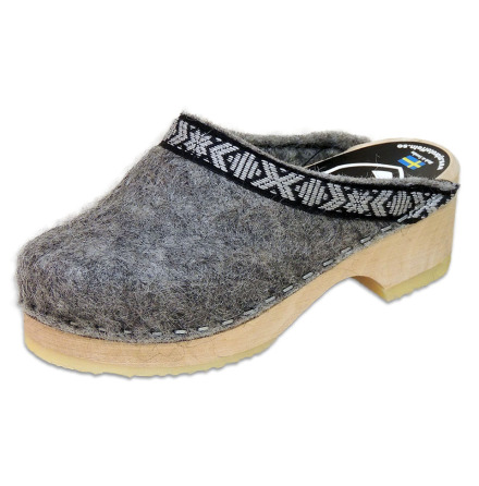 Ull Grey Childrens clogs