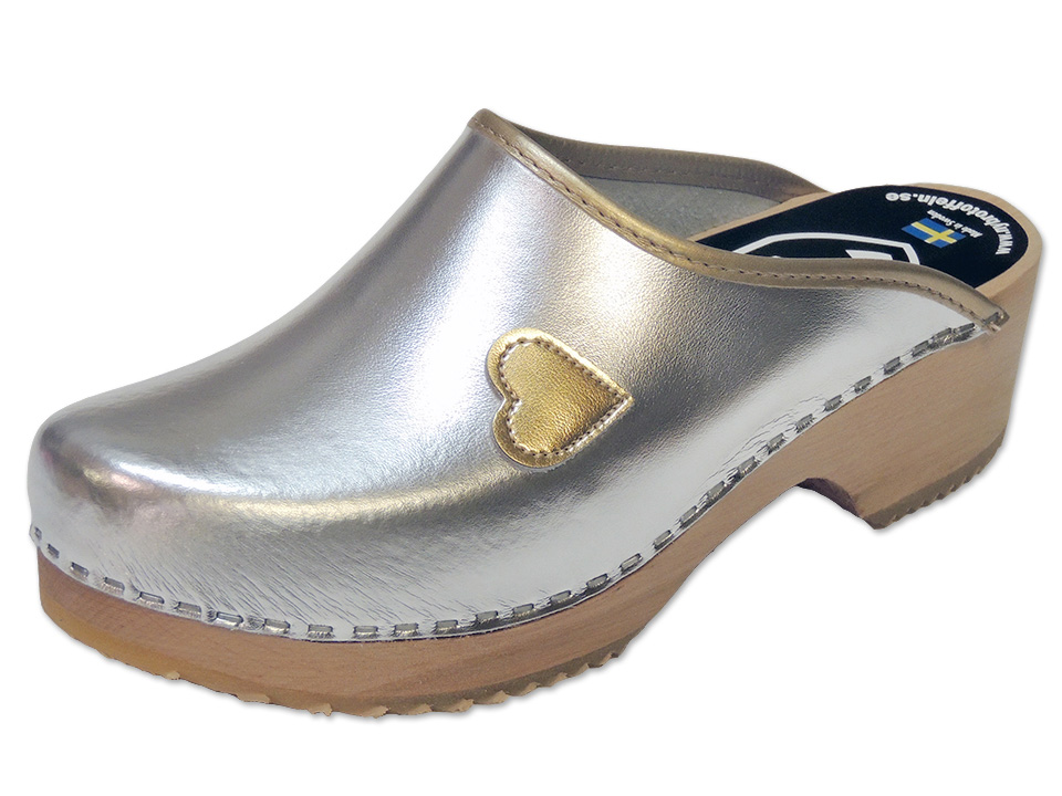 silver clogs